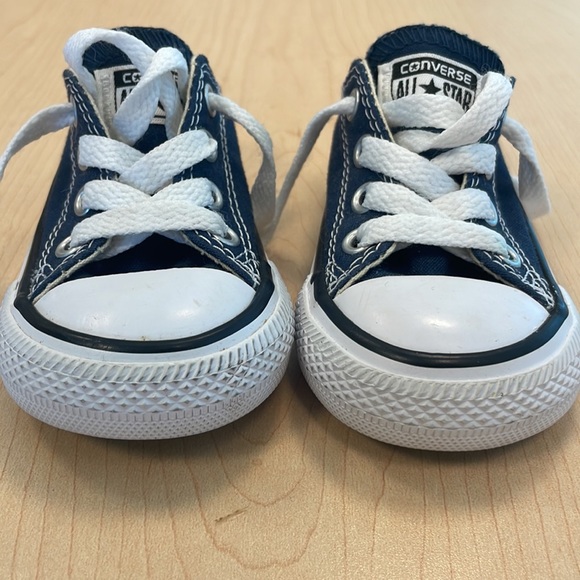Infant Converse Blue Canvas Sneakers 4 - Picture 8 of 11